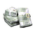 NATE BERKUS 8pc Bath Towel Set Green Plaid 100% Cotton Bath, Hand & Washcloths