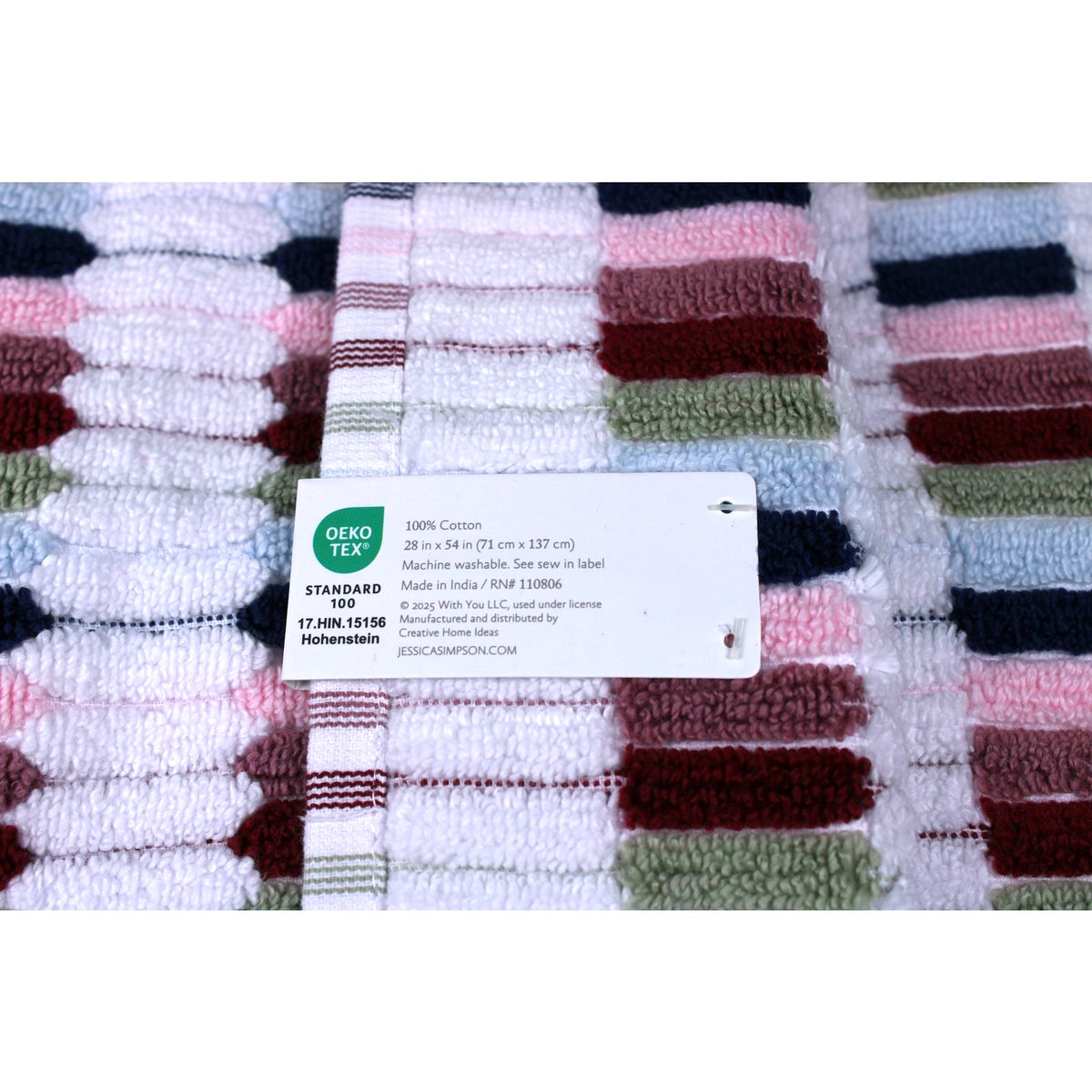Jessica Simpson 4pc Bath Towel Set -  2 Bath Towels & 2 Hand Towels - NEW