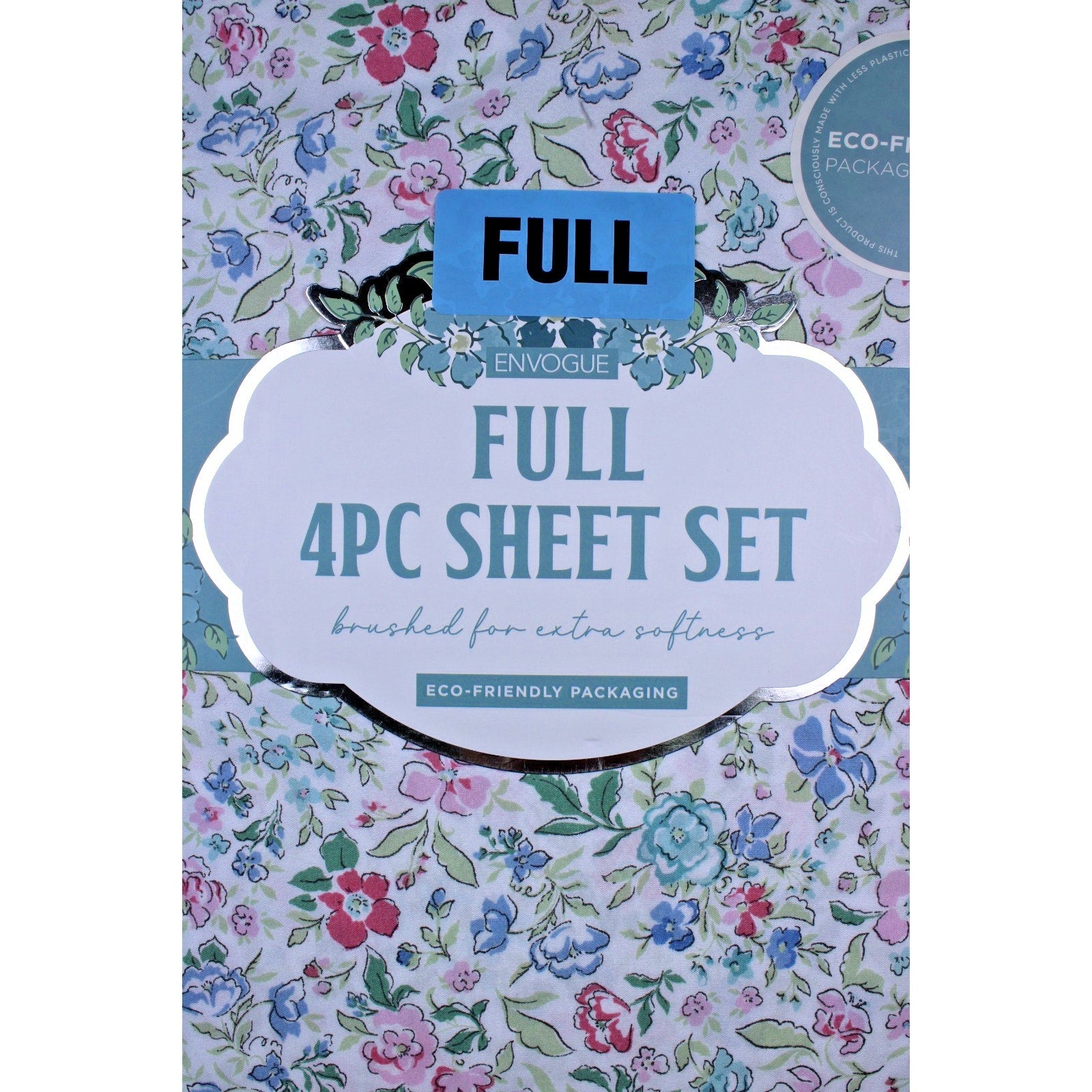 Envogue Brushed Full Sheet Set Wildflower Garden Farmhouse Shabby Chic Cottage