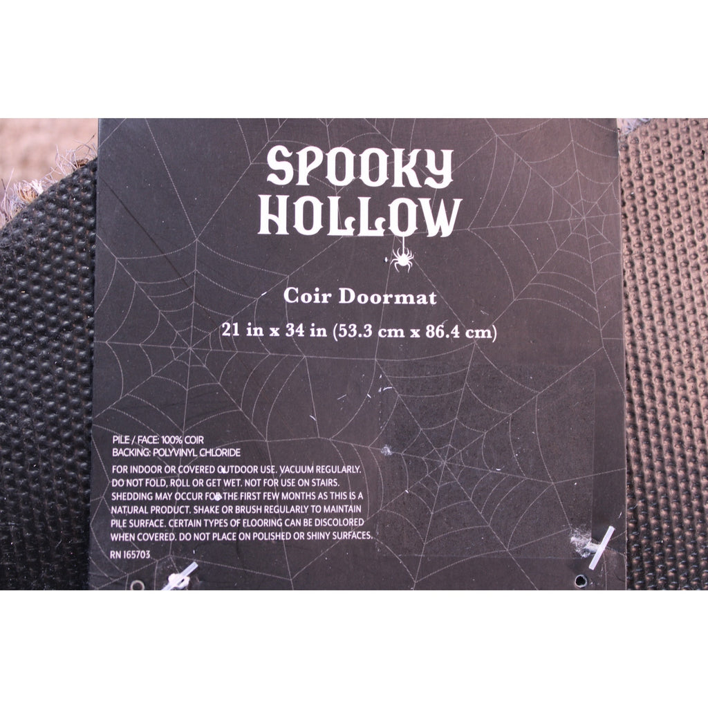 Spooky Hallow - Halloween Ghost Trio Coir WELCOME Doormat 21" X 34" Non-Slip