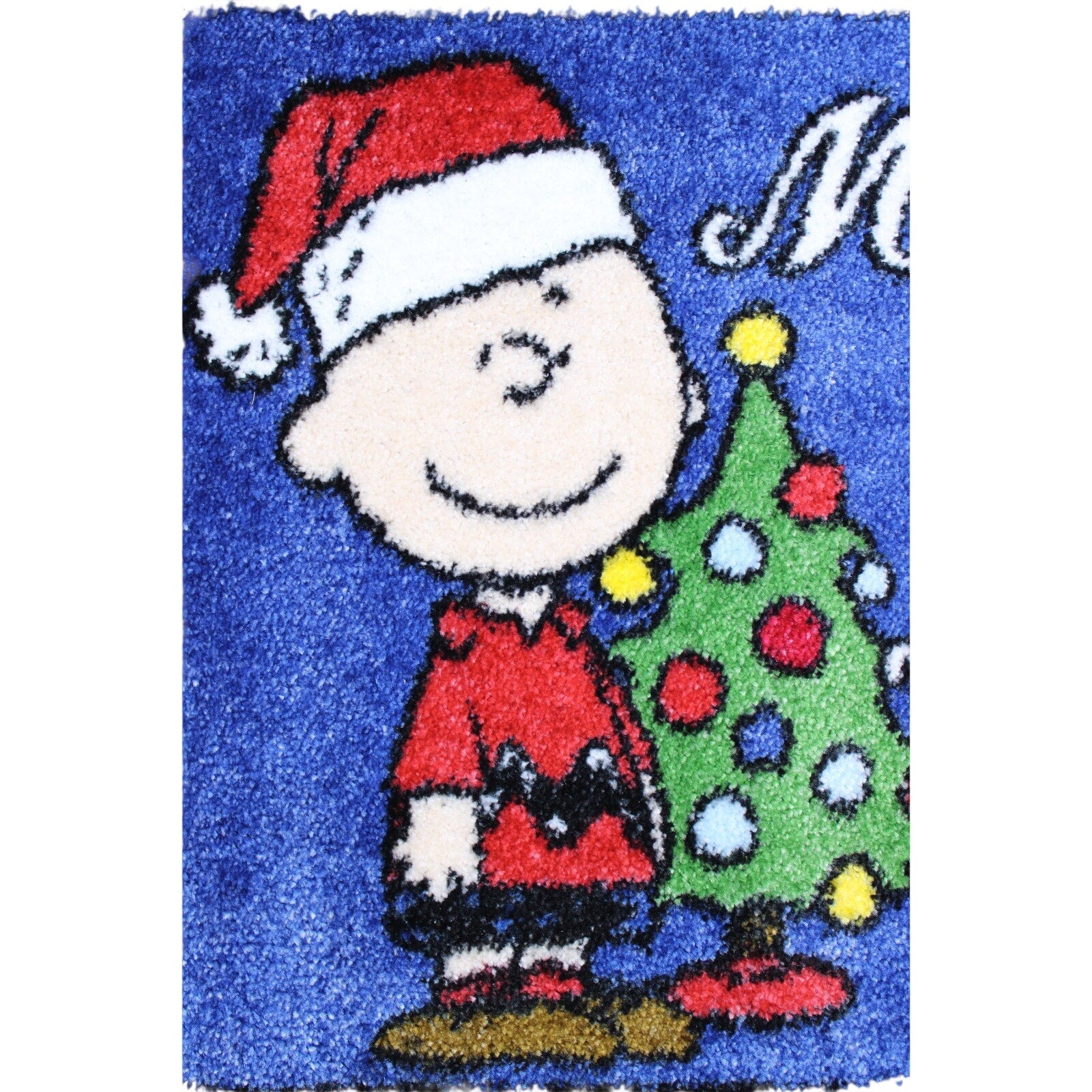 PEANUTS SNOOPY Charlie Brown & Woodstock, MERRY CHRISTMAS Bath accent rug 17x28