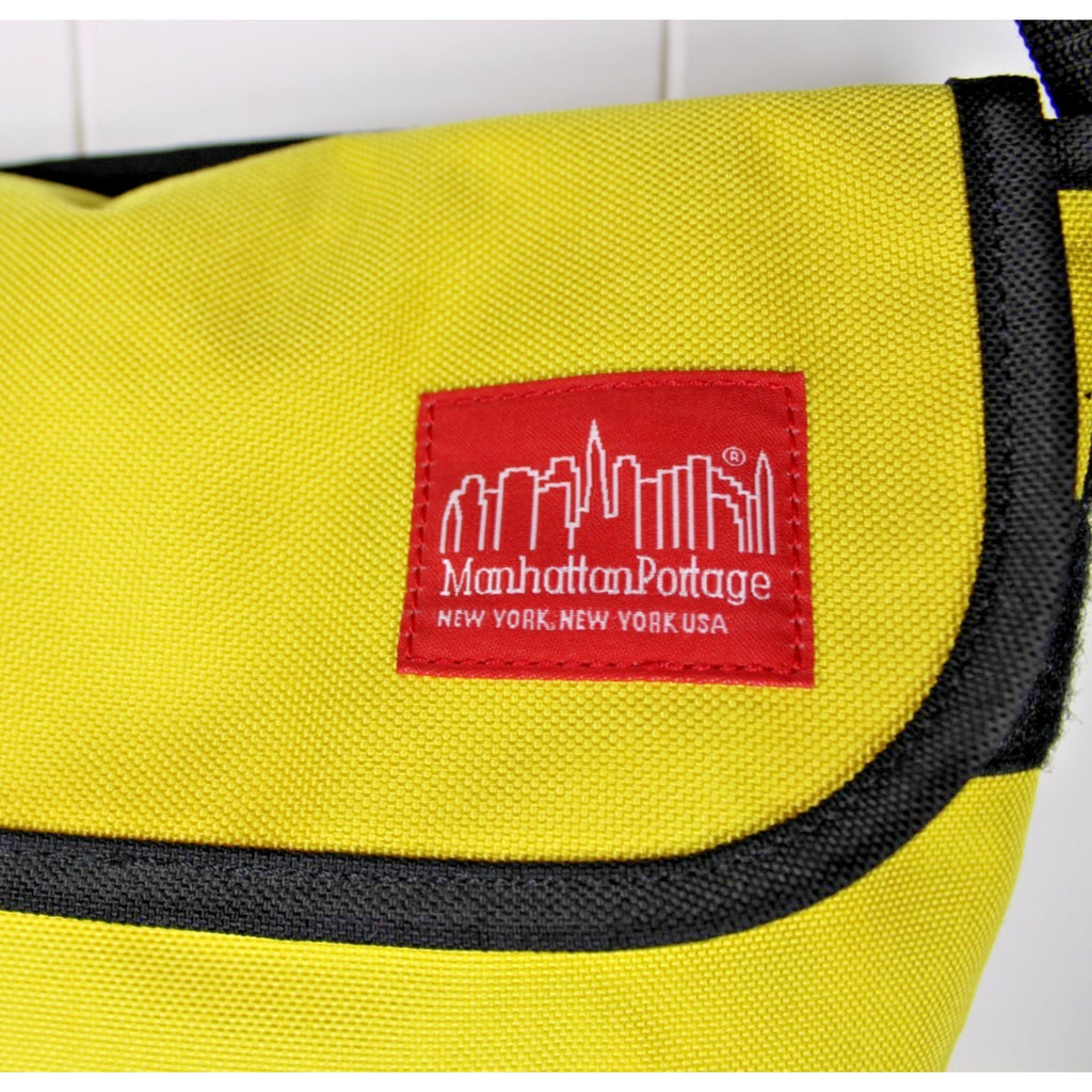 Manhattan Portage Messenger Bag Hook-and-Loop Closure Zip Pocket YELLOW