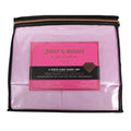 Juicy Couture Lilac Pink Satin 4pc KING Sheet Set Easy Care Soft Sleek Smooth