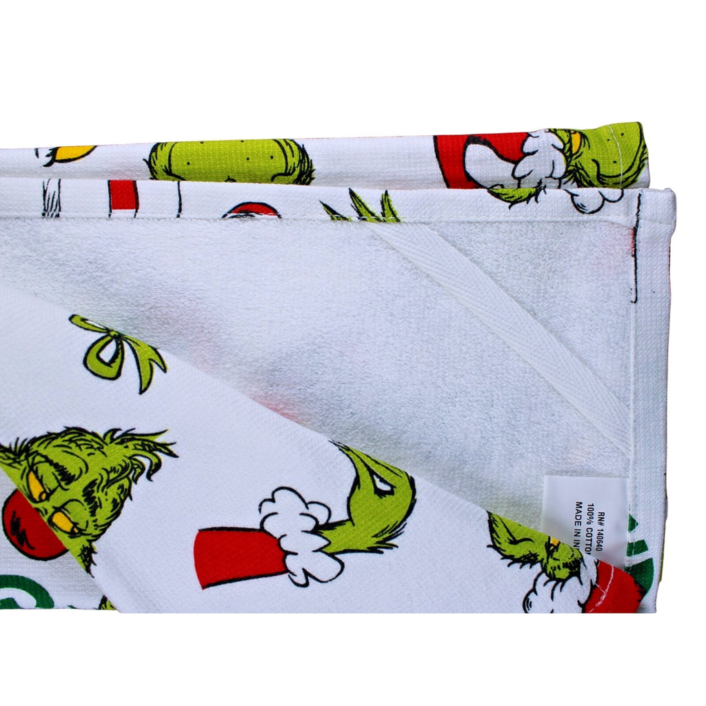 Set Of 3 Dr. Seuss How The Grinch Stole Christmas Kitchen Towels