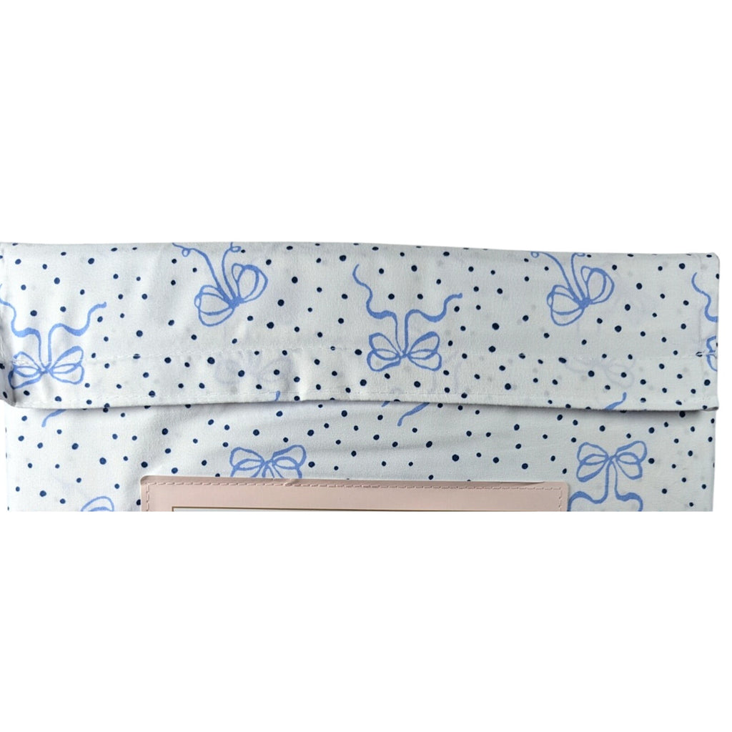 Cupcakes and Cashmere at home, Blue Ribbon & Dots 4pc QUEEN Sheet Set NEW