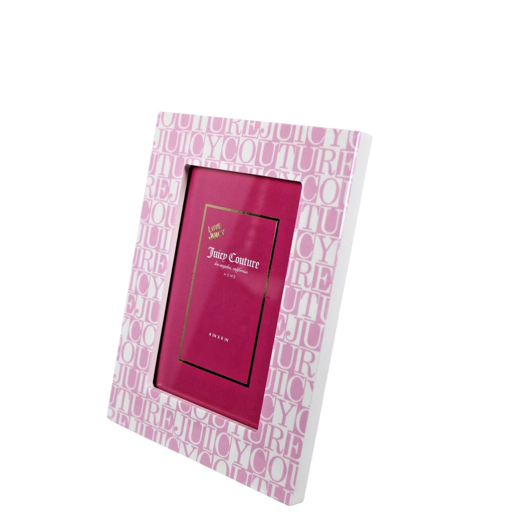 Juicy Couture 4x6 Picture Frame, Pink, White table easel