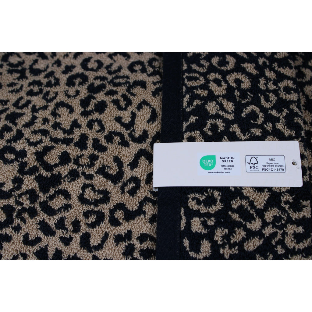 Rachel Zoe Leopard Cheetah Animal Print Bath Hand Washcloth Towel Set 8 Pc - NEW