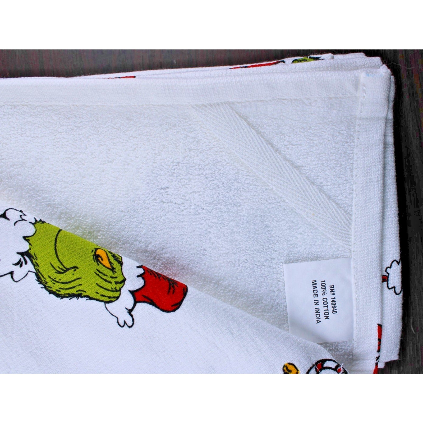 Set Of 3 Dr. Seuss The Grinch Candy Canes & Ornaments Christmas Kitchen Towels