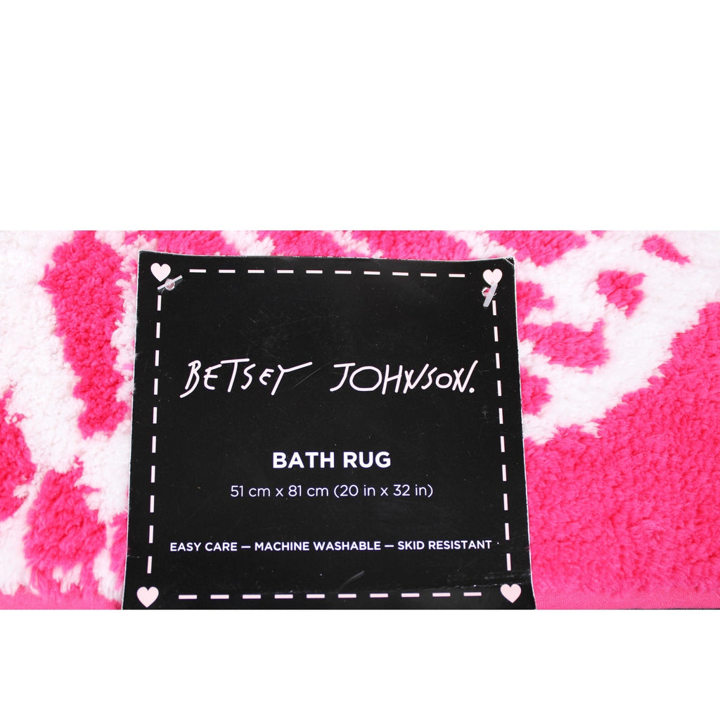 Betsey Johnson Bath Rug - Butterflies - Pink, 20"x32" Skid Resistant