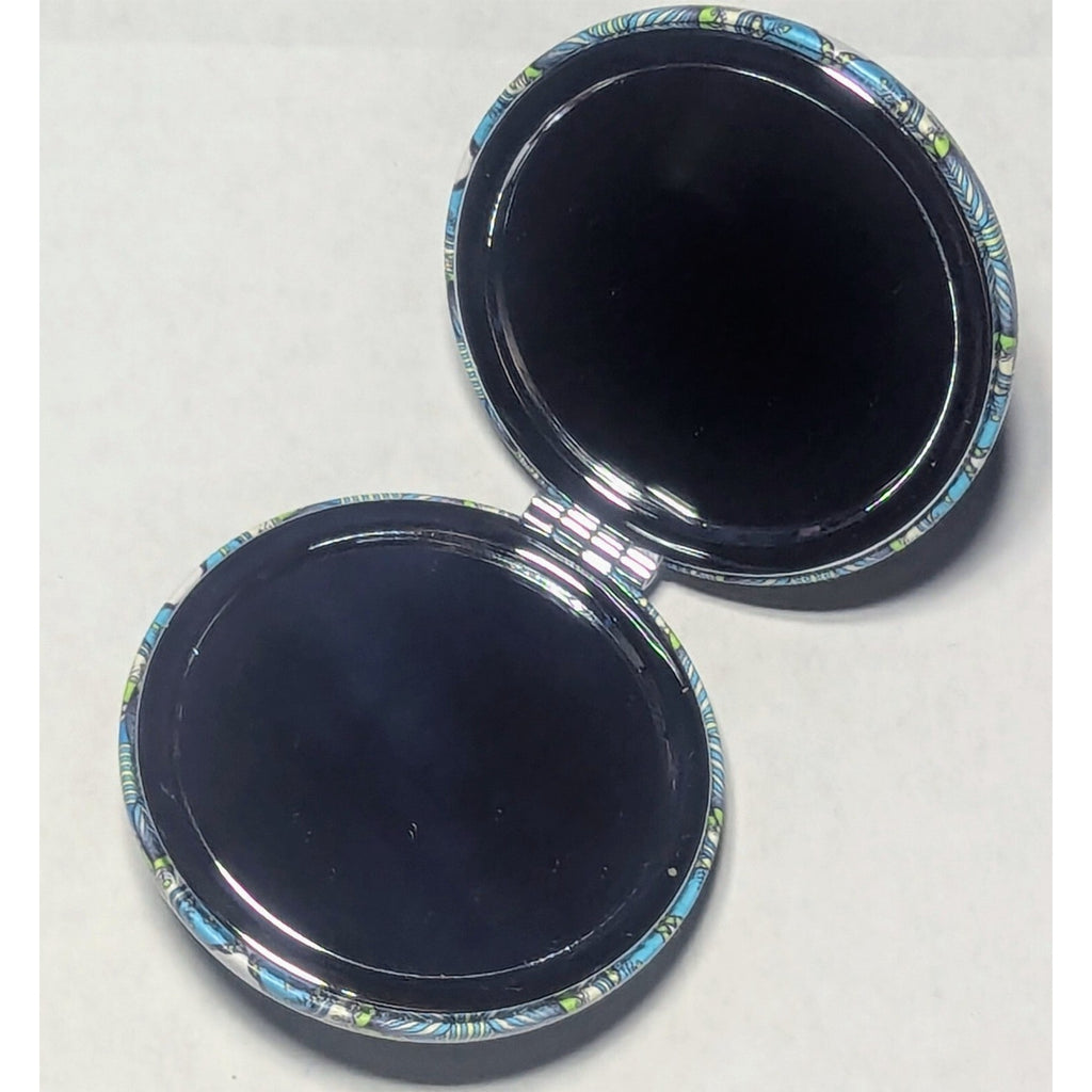Pocket Mirror for Women Small Travel Mirror Magnifying Mandala Designs Flowers