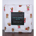 CYNTHIA ROWLEY Queen Sheet Set Weenie Dogs Valentines Hearts DACHSHUND