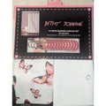 Betsey Johnson Butterfly Fun Shower Curtain 12 Roller Ball Hooks, White Liner