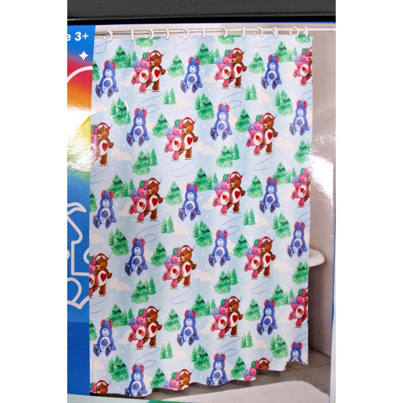 Care Bears Christmas Holiday Fabric Shower or Window Curtain