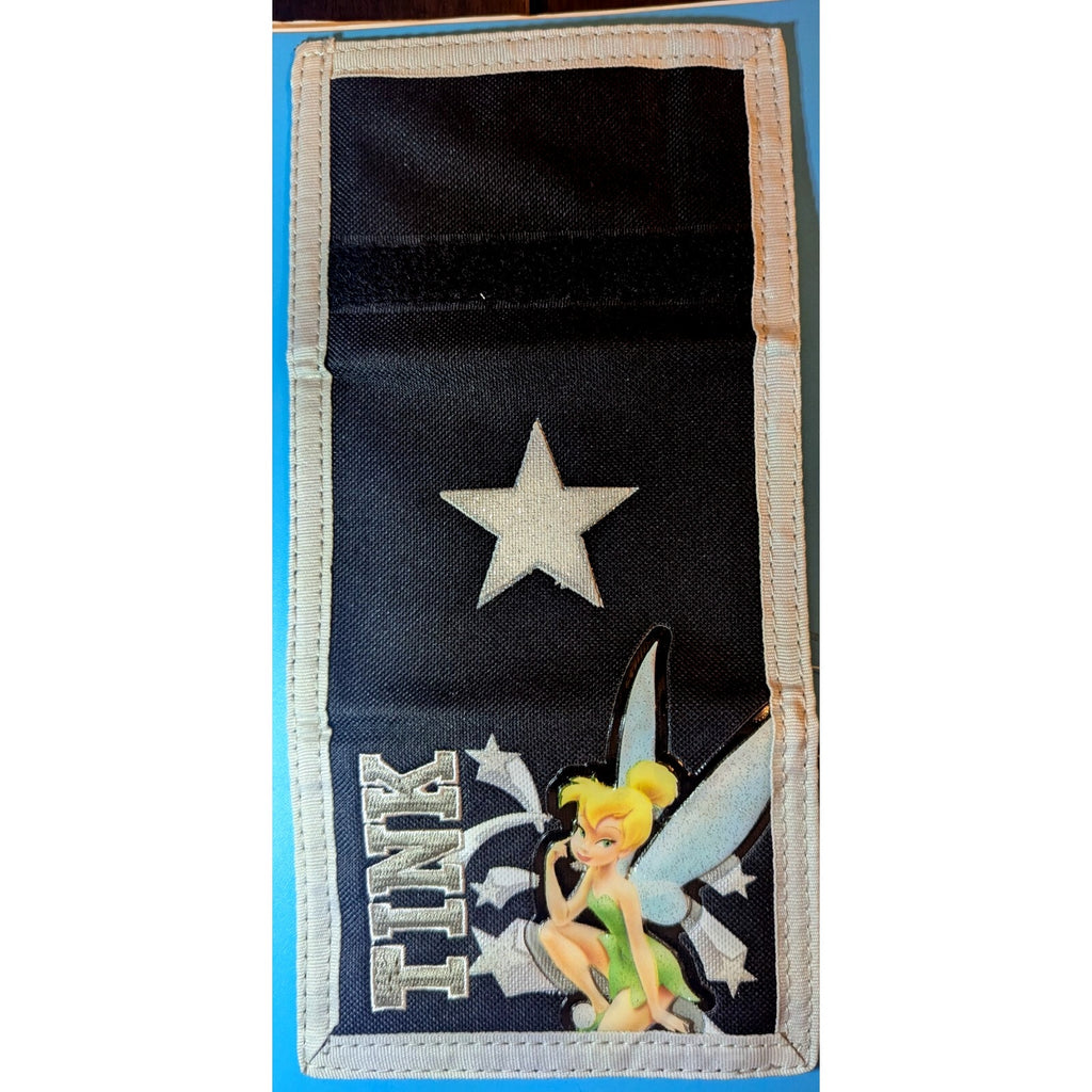 Disney Tinkerbell Trifold Wallet for Kids Black and Silver