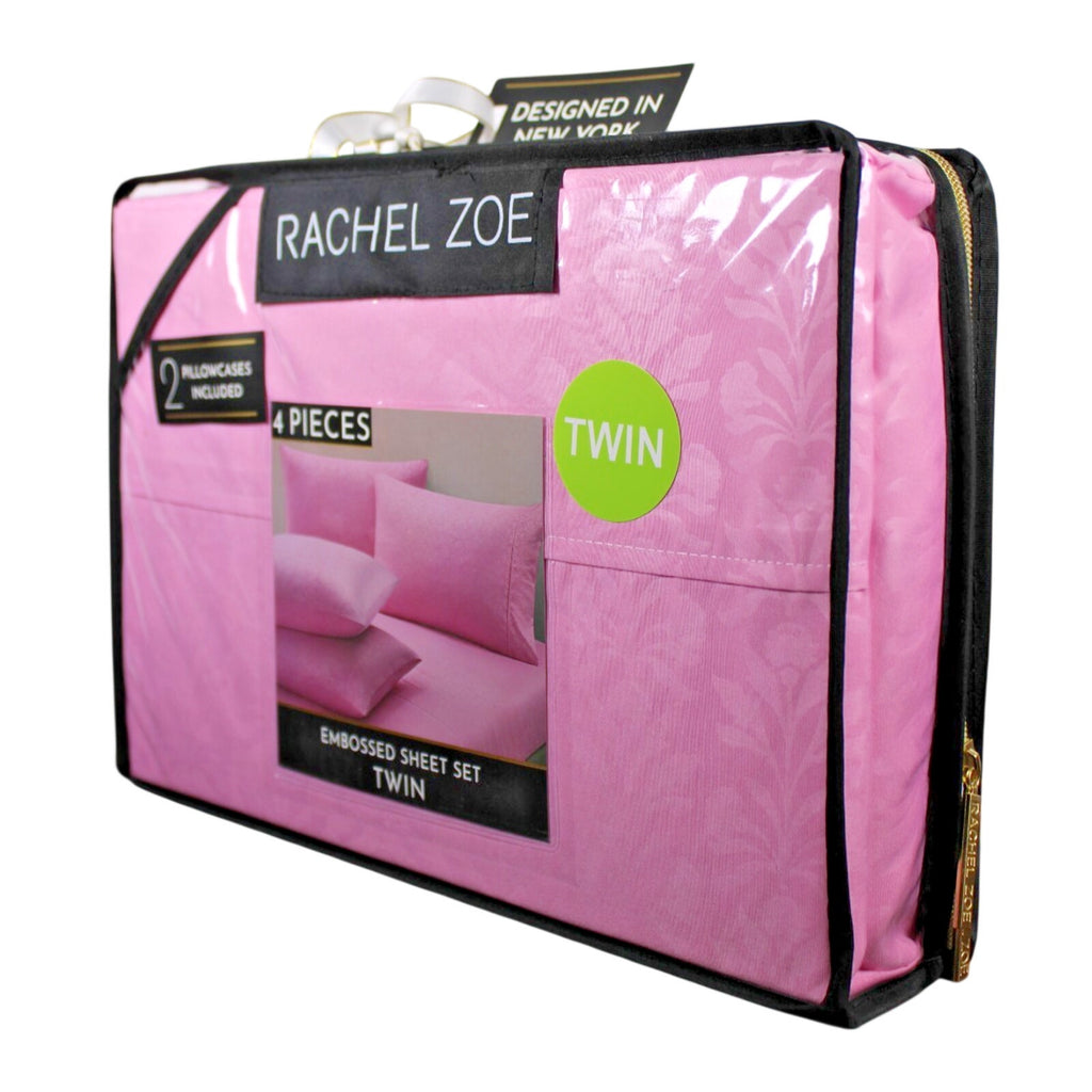 Rachel Zoe 4 piece Embossed Twin Sheet Set