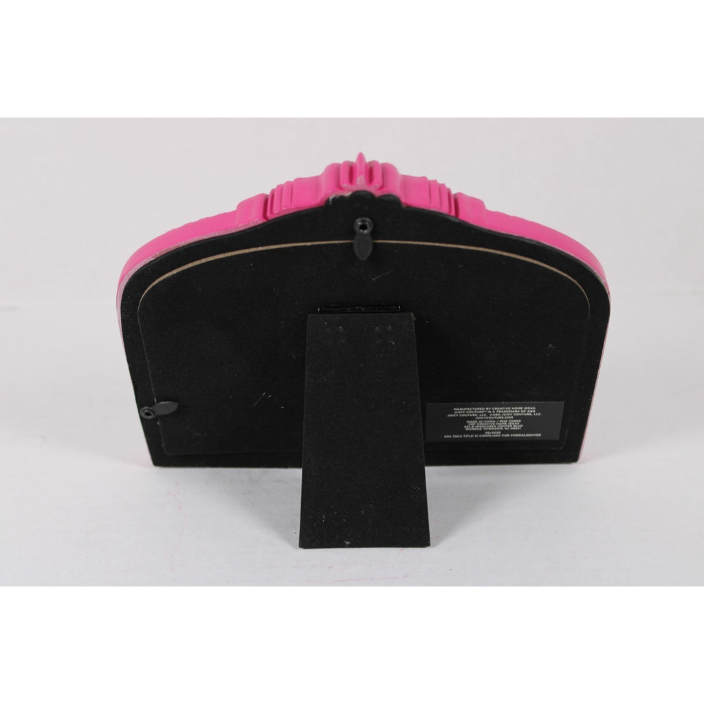 Juicy Couture Home Gothic 4 X 6 Picture Frame Pink, rear easel.