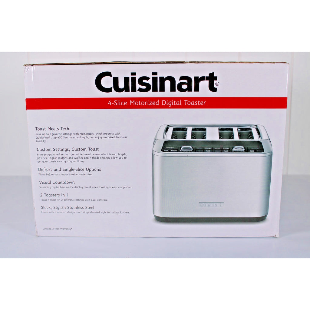 Cuisinart 4-Slice Digital Motorized Toaster | Stainless Steel -NEW UNOPENED BOX