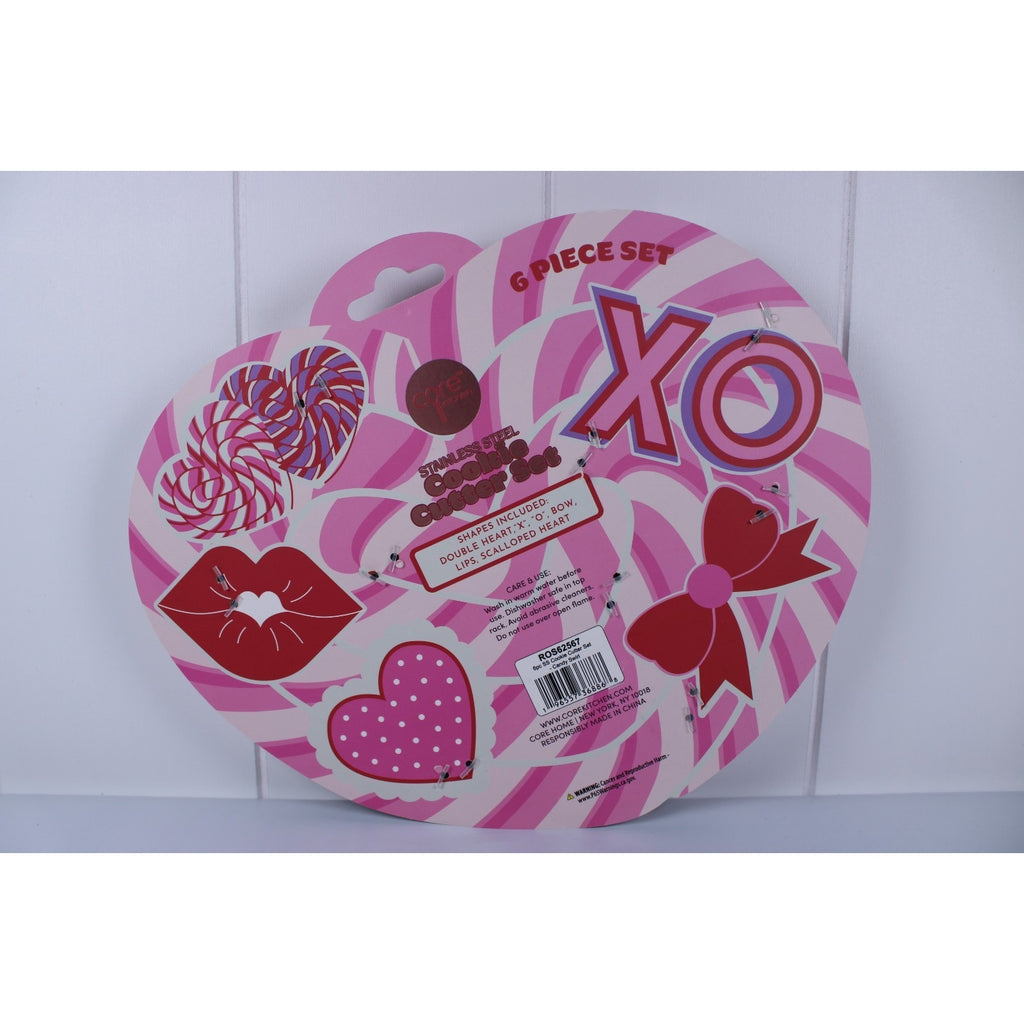 Core Kitchen Deep Cookie cutter set stainless steel 6 Piece Valentine's Day