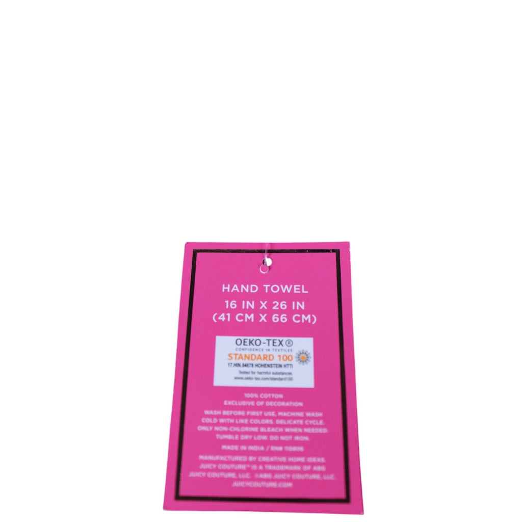 Juicy Couture Towels Pink With Gold Stripes 3psc. 2 Towels, 1 Hand Towel