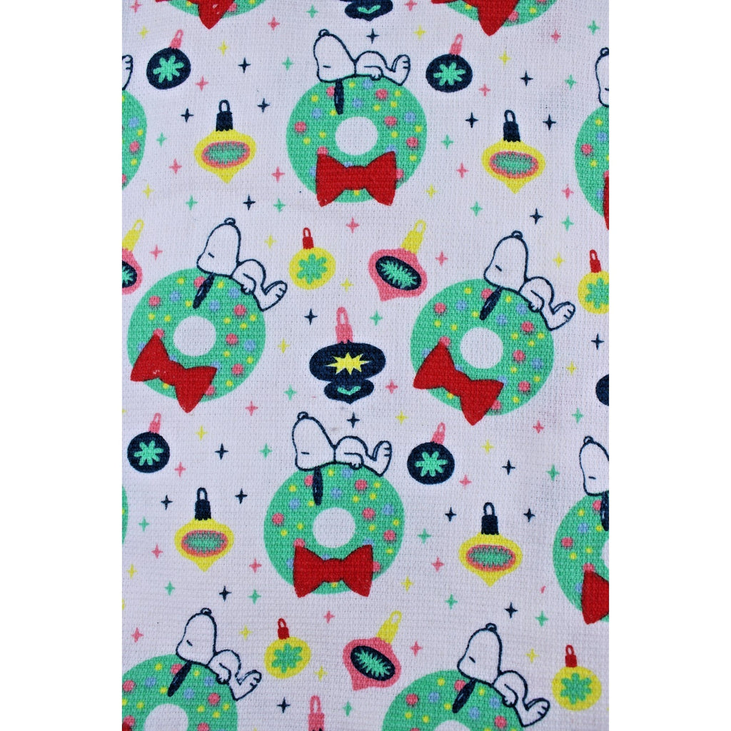 Peanuts Best Brands 2025 Snoopy Wreaths Christmas Kitchen Towel Set 18x28 Cotton