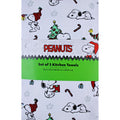 Peanuts Snoopy and Woodstock Set Of 3 Kitchen Towels Christmas Trees Candy Canes