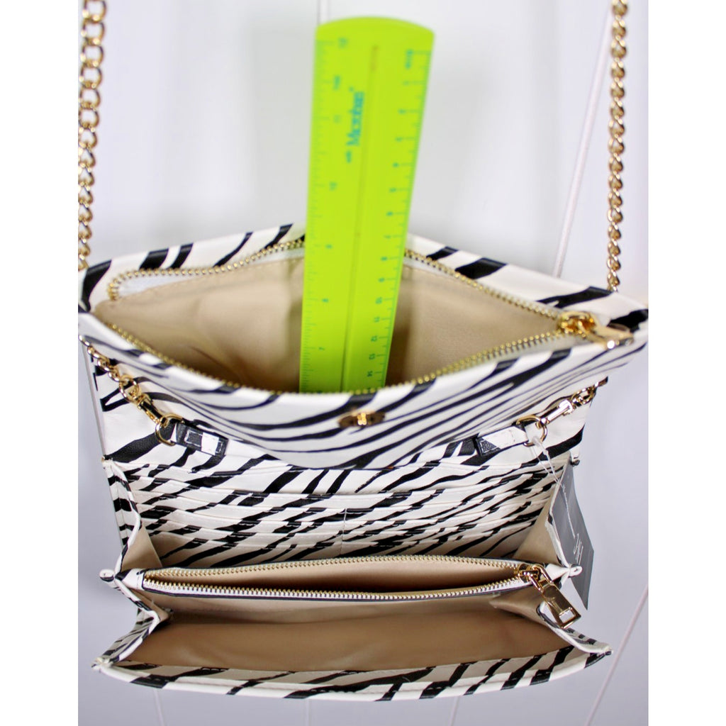 I.N.C. International Concepts Averry Tunnel Small Crossbody ELLIE ZEBRA