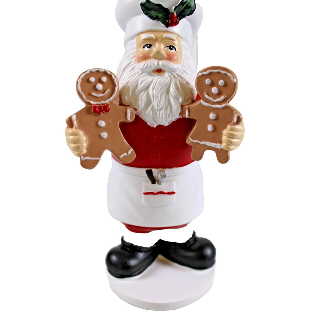 Santa Claus Chef w/Gingerbread Cookie Men Soap Or Lotion Dispenser, Christmas