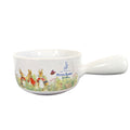 Peter RABBIT EASTER Soup Sauce Kitchen Bowl With Handgrip Ceramic New