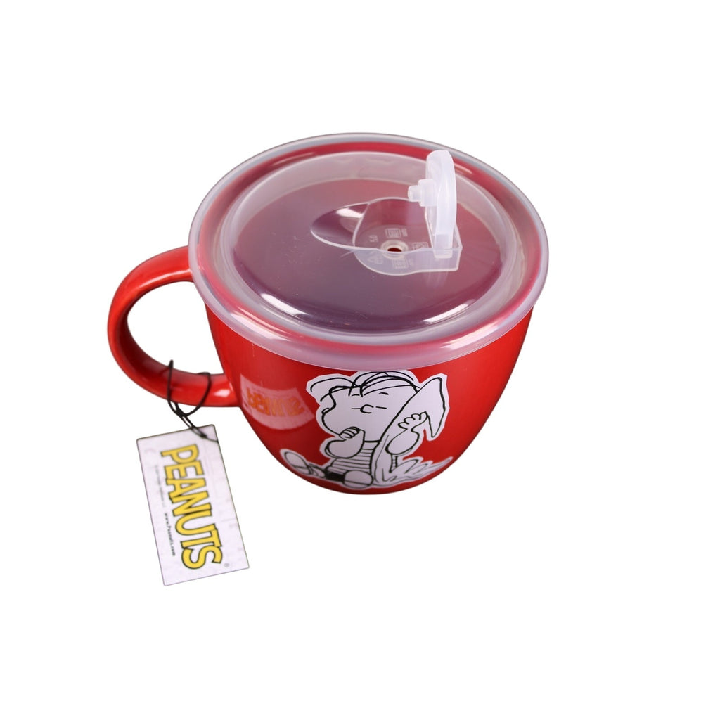 Peanuts Linus 70th Anniversary Microwave Soup Ramen Bowl Mug Vent Lid 25 oz