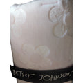 Betsey Johnson QUEEN Pink Flowers Embossed Velour 3 pc Comforter Set