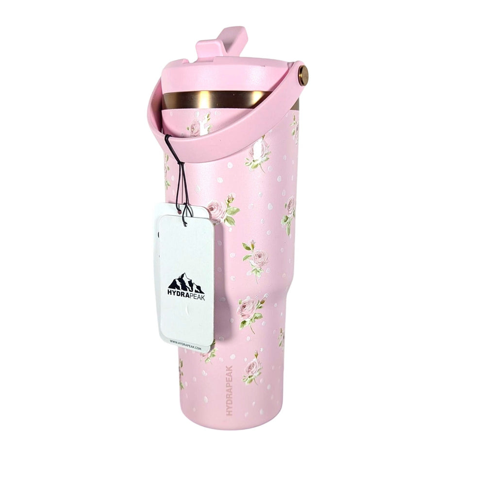 Hydrapeak Nomad 32oz Tumbler Artisan Collection Baby Pink, Roses