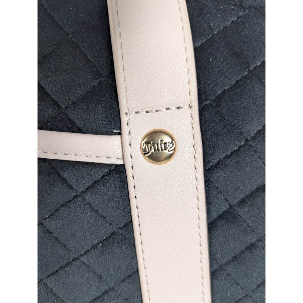 Juicy Couture Juicy Tale Weekender Tote Bag Black Pink Quilted Bow Bag Y2K NWT