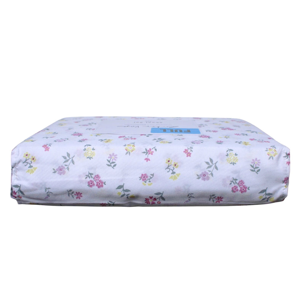 London Kaye Pink & Yellow Flower Garden Soft Brushed Full Sheet Set NEW