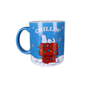 Peanuts Snoopy "Chillin" Doghouse Christmas Light Snowflakes Ceramic Mug 20 oz