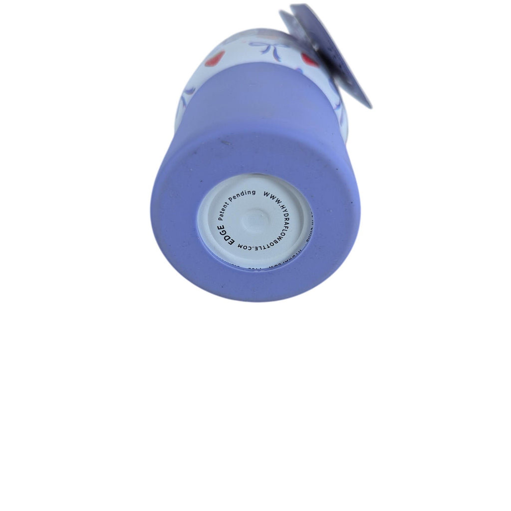Hydroflow Edge 14oz Double Stainless. 12hrs Cold, BPA Free, Strawberries -Bows
