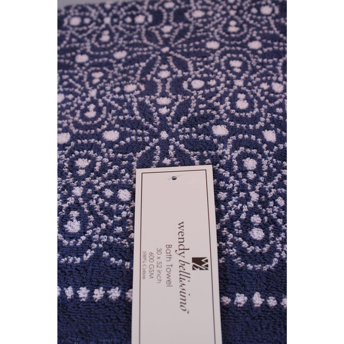 Wendy Bellissimo 4pc Blue Floral Towel Set - 100% Cotton Ultra Soft - NEW