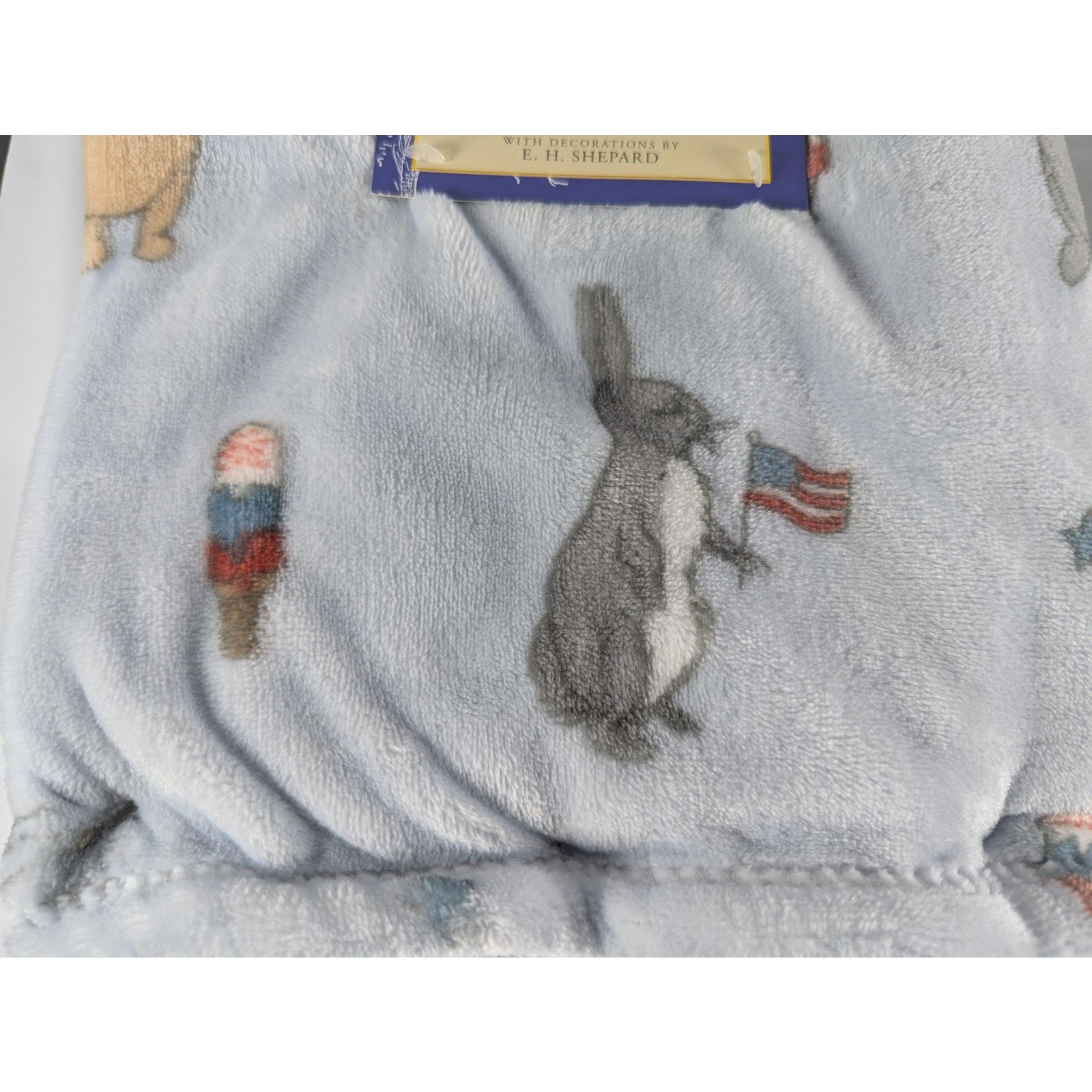 Winnie The Pooh Bear Collection Baby Blanket Pooh Friends 4th July 30x40, Ice Cream