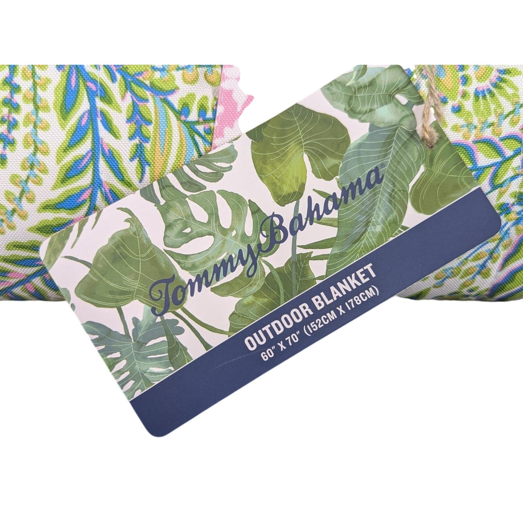 Tommy Bahama Outdoor Blanket, Picnic Beach Blanket 60"x70" Reversible w/handle