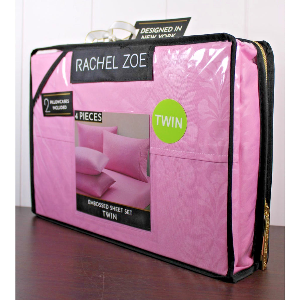 Rachel Zoe 4 piece Embossed Twin Sheet Set
