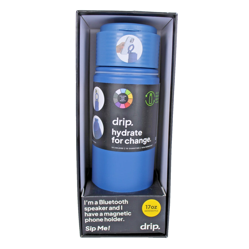 Drip All In One Bluetooth Speaker & Magnetic Holder 17oz. Magsafe Bottle -Blue