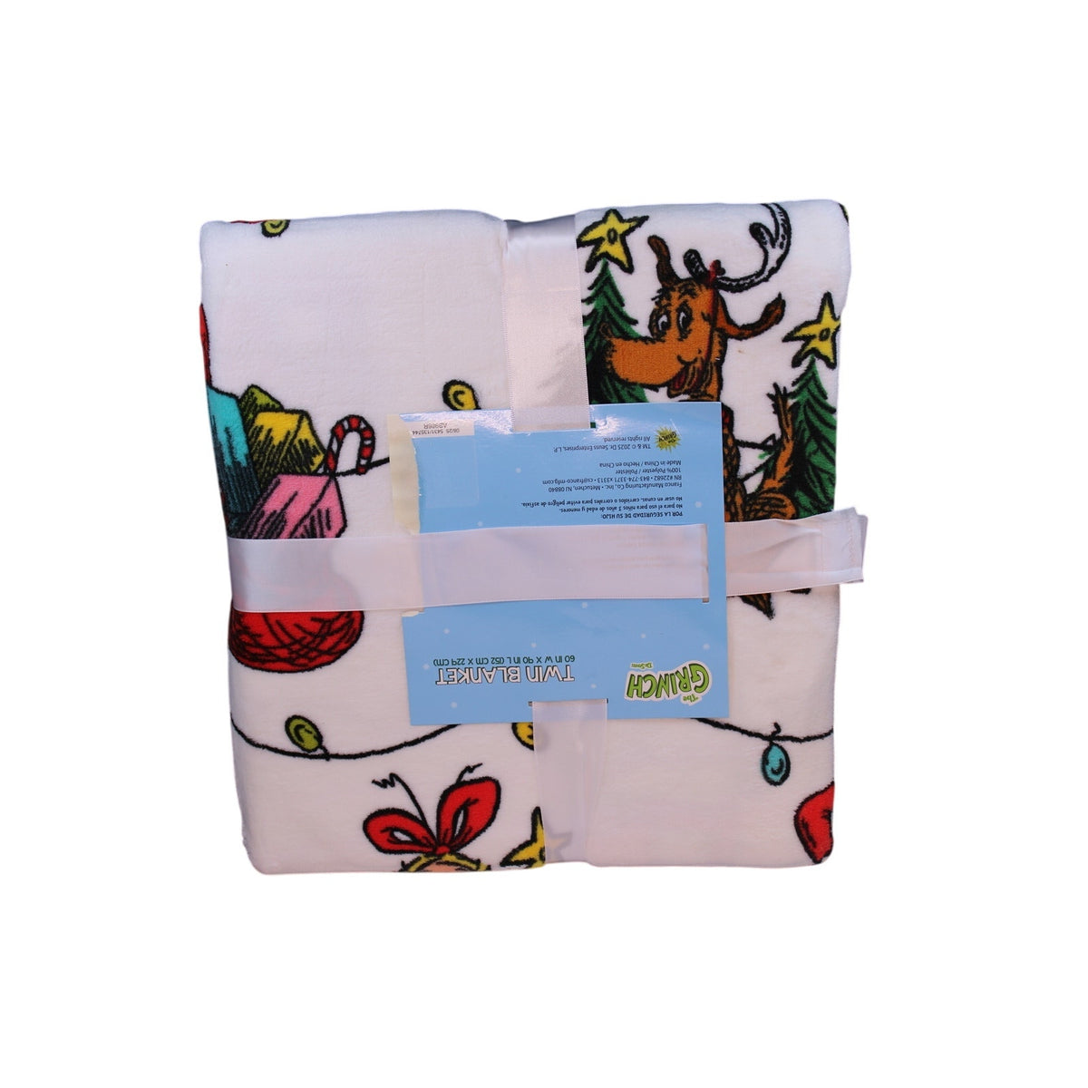 Cozy Dr. Seuss The Grinch & Max Twin Christmas Holiday Blanket