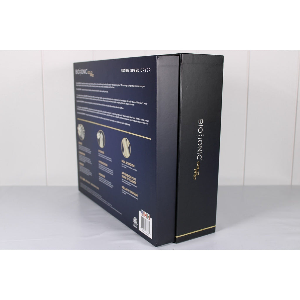 BIO IONIC GoldPro Professional Speed Hair Dryer 1875W Gold Pro Z-GPRDRYER **NEW