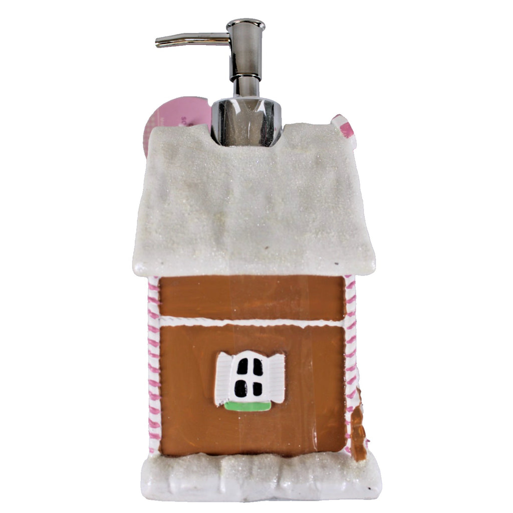 Large Glittery Gingerbread Cookie House Christmas Soap Lotion Dispenser New