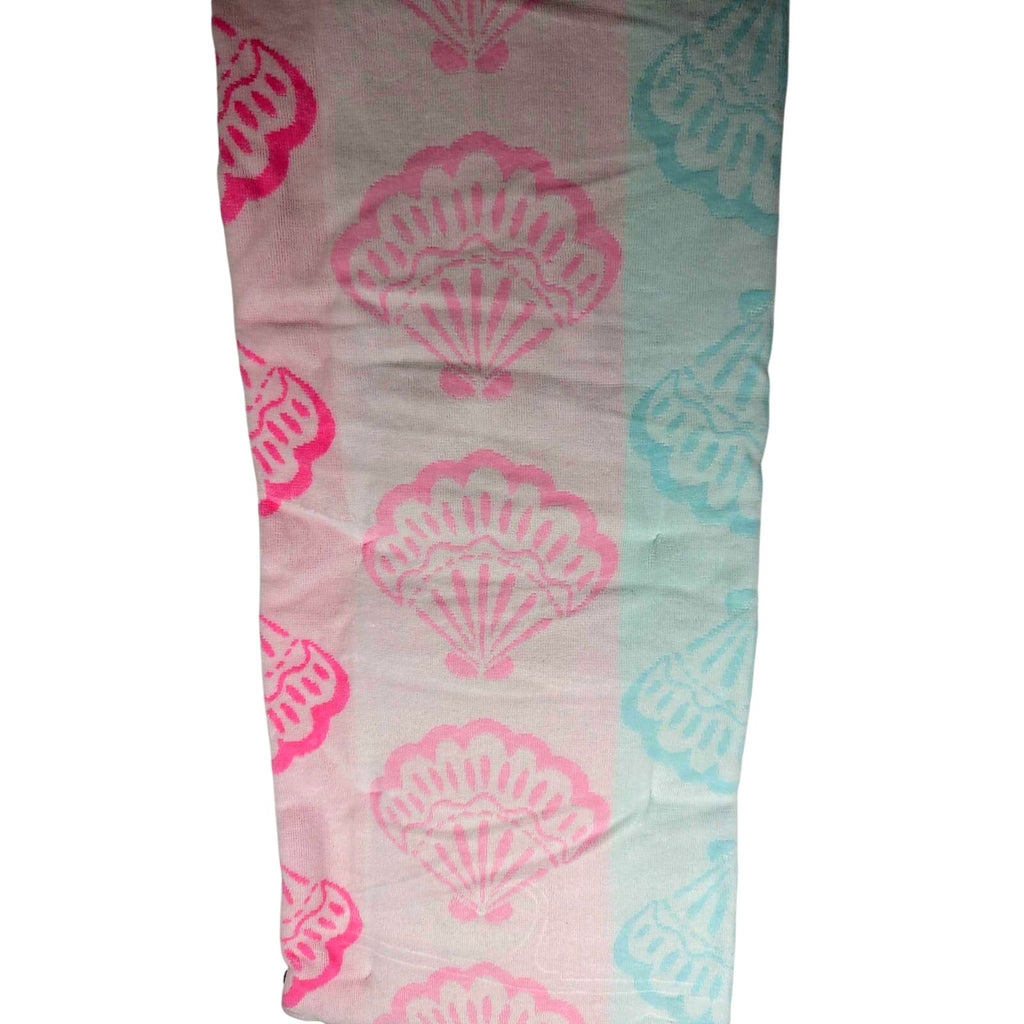 CH Style - Women Owned Beach Towel 36" x 68",  Sea Shells, 100% Cotton