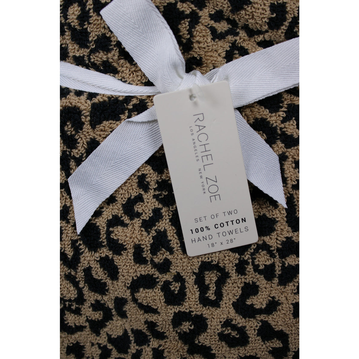 Rachel Zoe Leopard Cheetah Animal Print Bath Hand Washcloth Towel Set 8 Pc - NEW