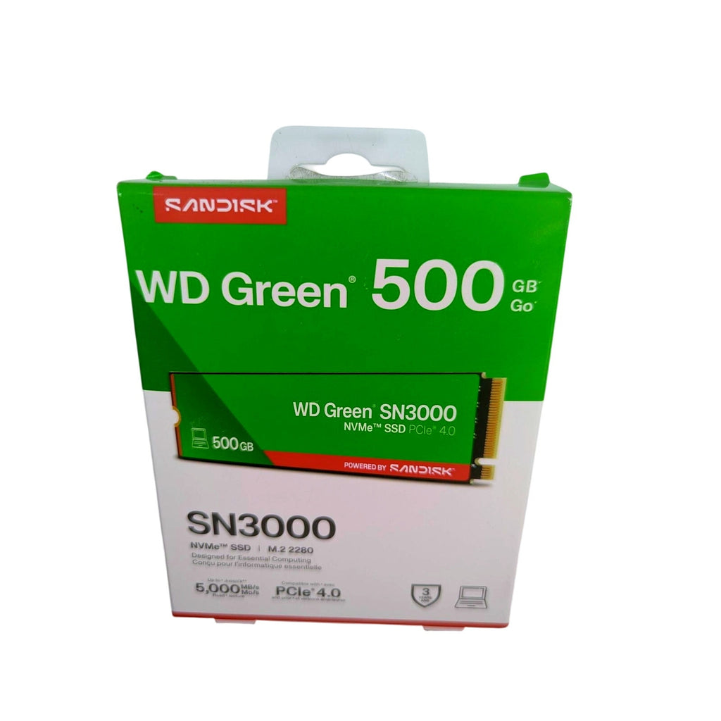WD Green SN3000 500GB NVMe Gen4 PCIe 5000 MB/s M.2 2280 Internal SSD WDS500G4G0E