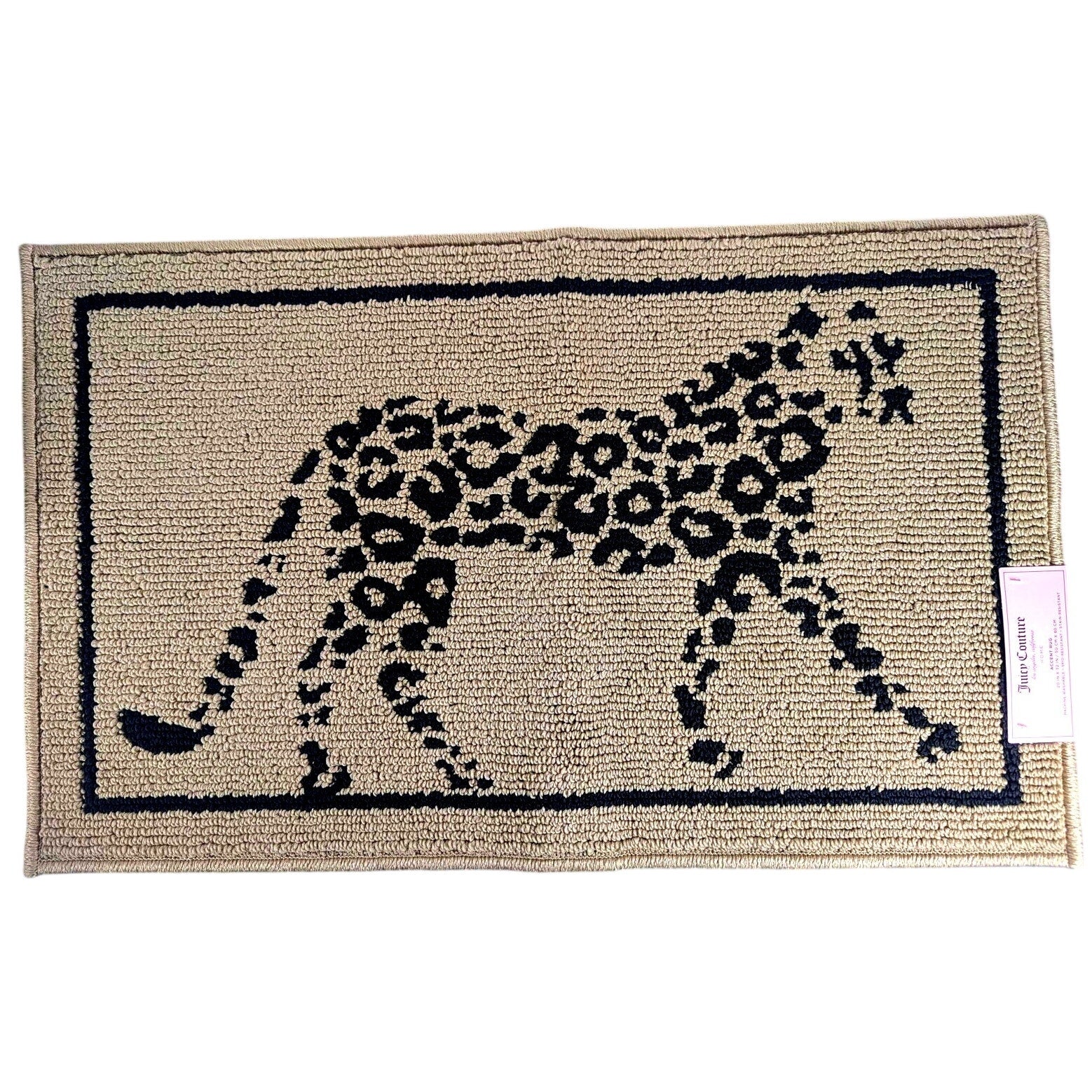 Betsy Johnson Bath Mat Accent Rug Leopard Print 20"x32" Skid & Stain Resistant