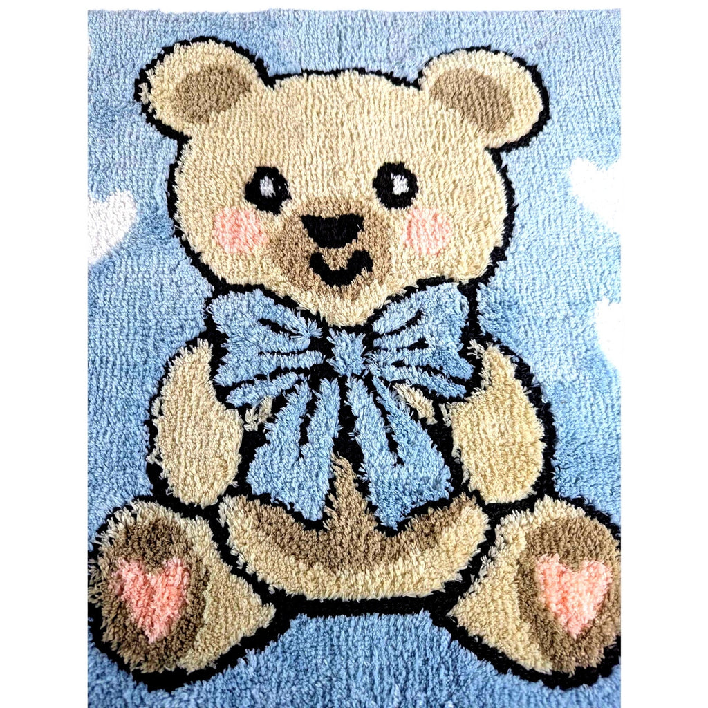 Betsey Johnson - Baby Blue Teddy Bear Soft Bathroom Bath Mat Rug Rubber Back NEW