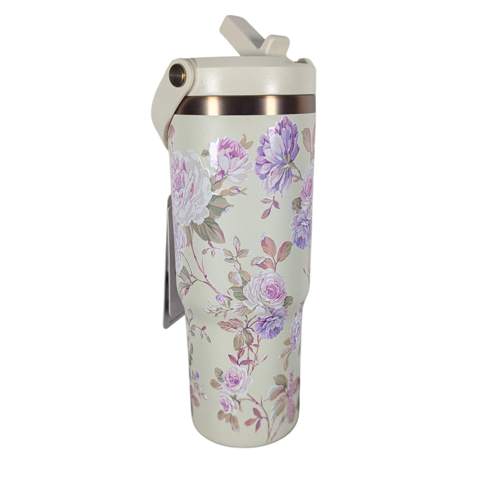 Hydrapeak Nomad 32 Ounce Rosevine Ivory Bloom Stainless Steel Insulated Tumbler