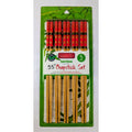 Cook Pro Butterfly Bamboo Chopsticks 5 Pack Set 9.5” Natural